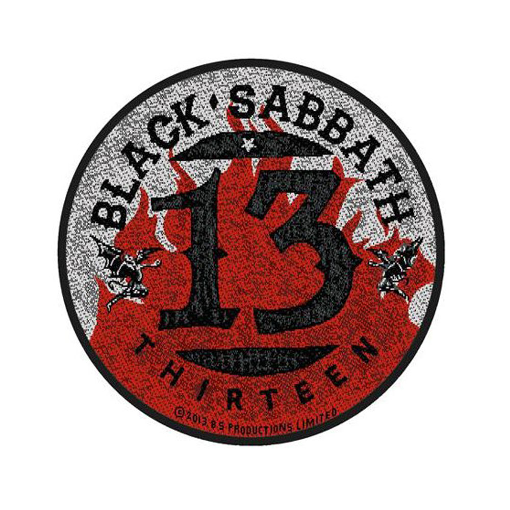 Black Sabbath - 13 Flames Circular Patch - Mehrfarben